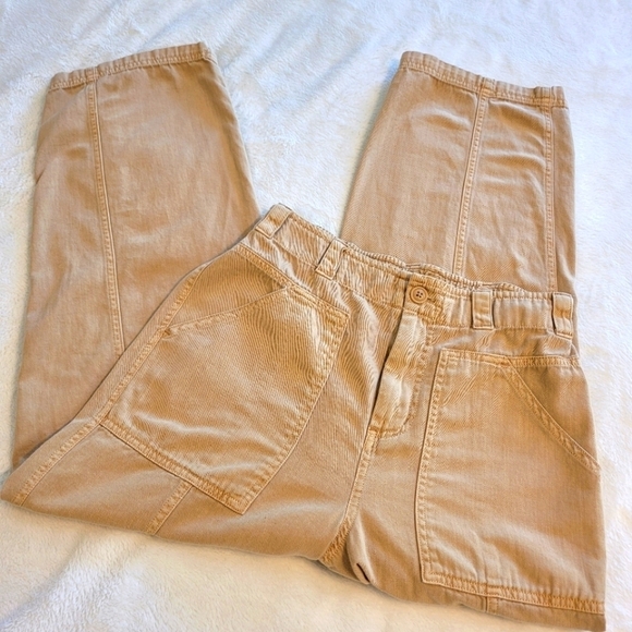 Universal Thread 100% Cotton Khaki  Straight Leg Pants Women's Size 4 - Picture 3 of 14